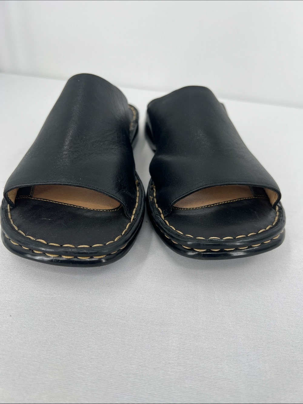 Born Black Leather Slide Sandals Men - Picture 5 of 7